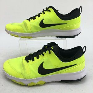 Nike FI Impact 2 Golf Sneakers Mens 10.5 Neon Yellow Low Top Athletic 776111-700